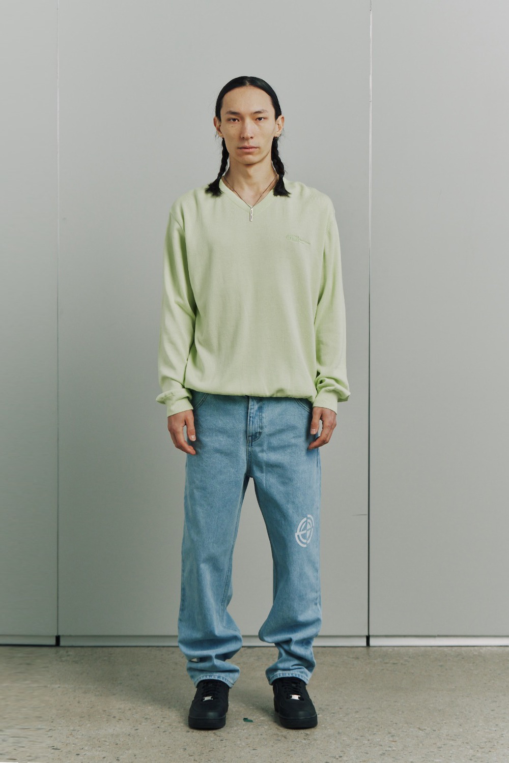 MPa LOOSE FIT SWEATER (LIGHT GREEN)