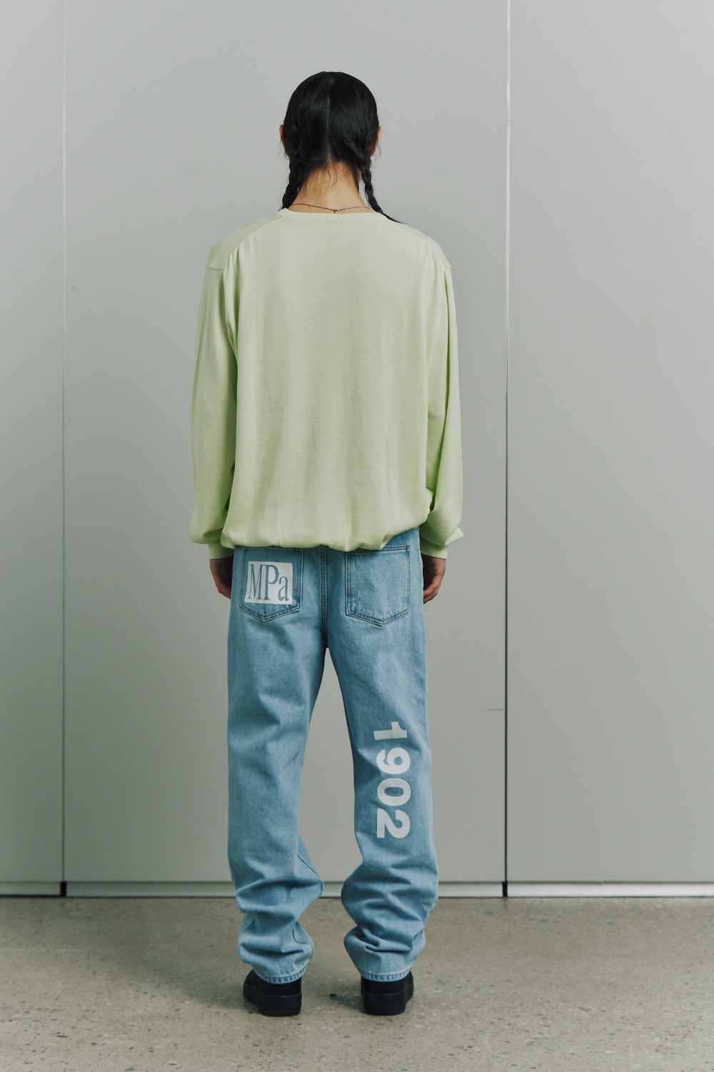 MPa LOOSE FIT SWEATER (LIGHT GREEN)